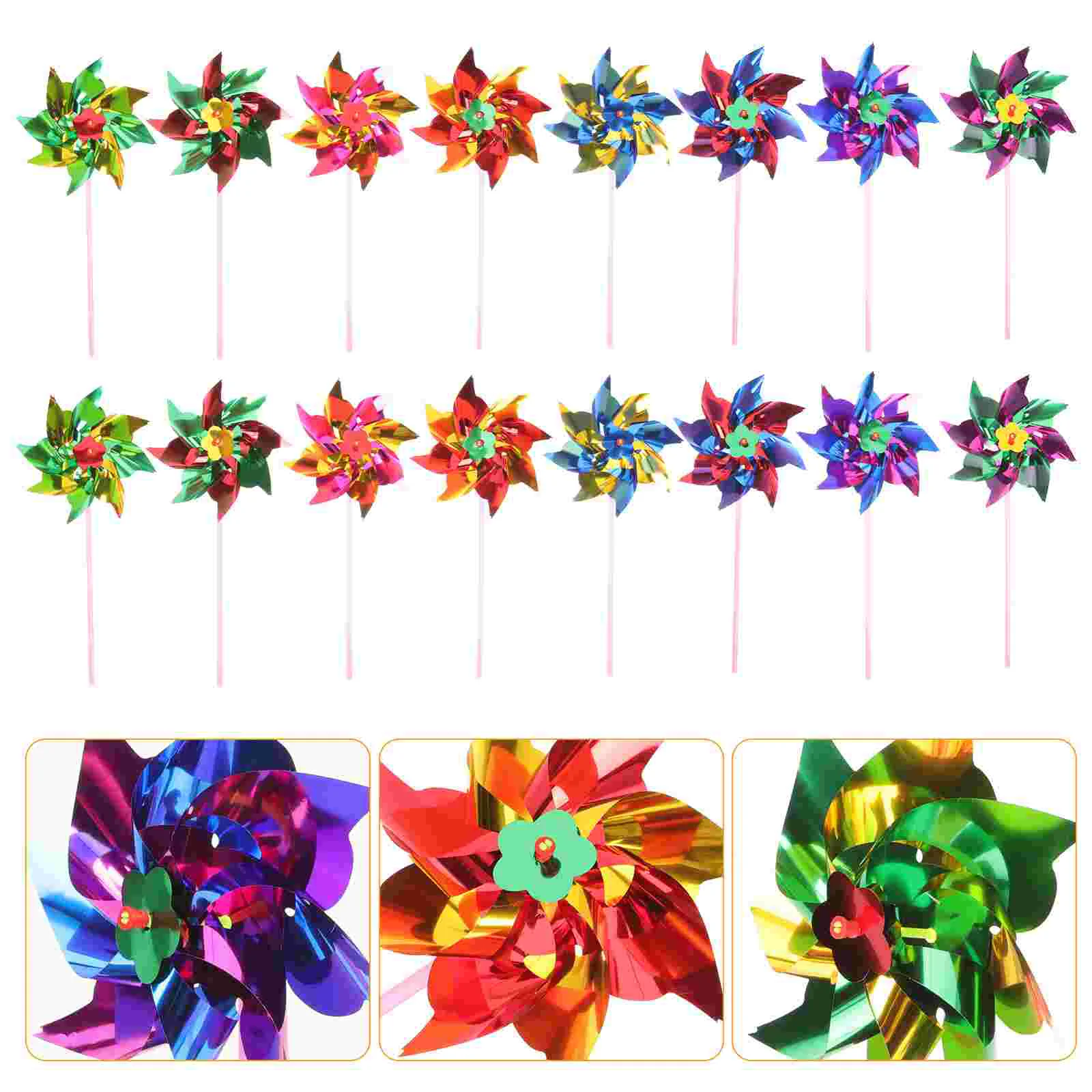 100 Pcs Small Windmill Toy Kids Outdoor Toys Pinwheels for Reflective Plastic Garden Child