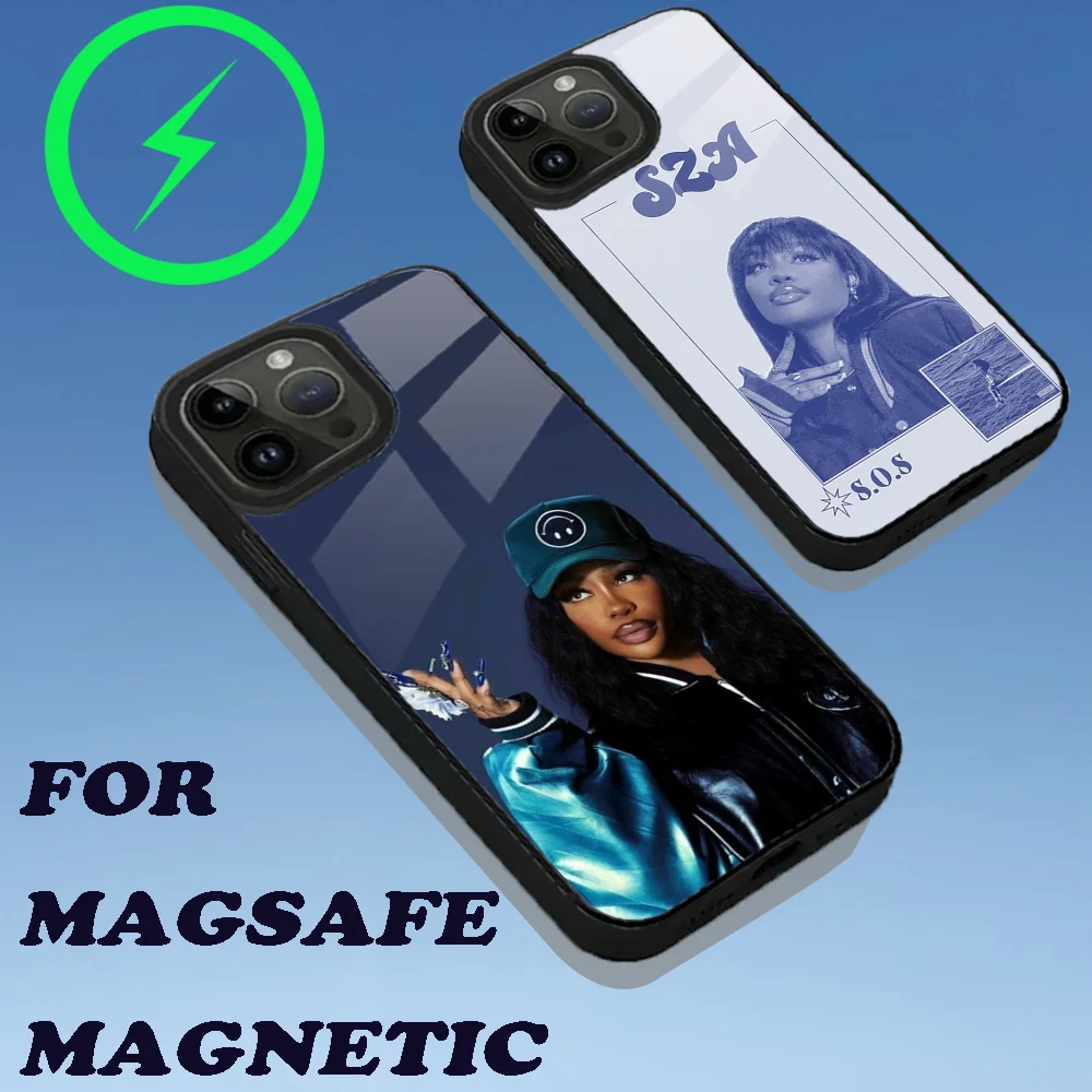 Singer S-Sza Sos Phone Case For iPhone 15,14,13,12,11,Plus,Pro,Max Mini Magsafe Magnetic Wireless Charging