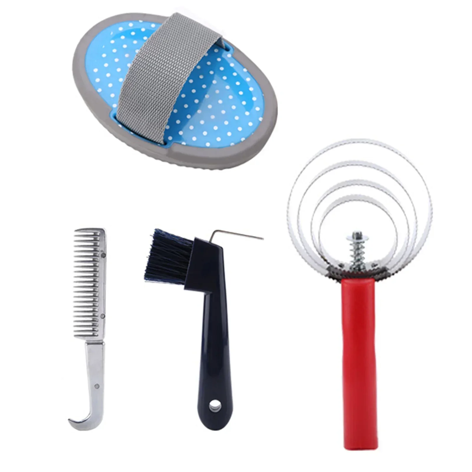 10Pcs Horse Grooming Care Kit Equestrain Brush Curry Comb Horse Cleaning Tool Set view 6