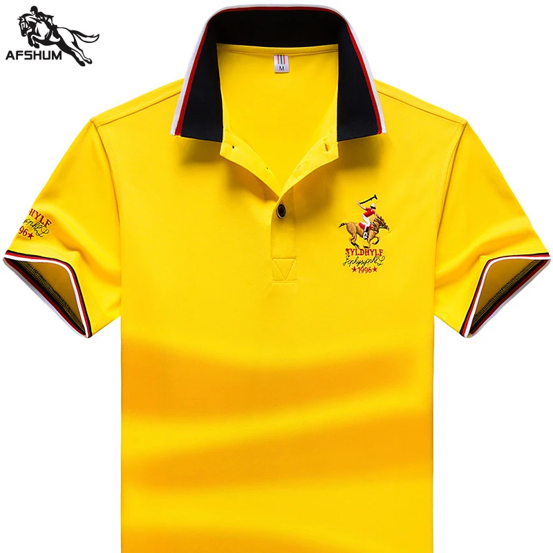 Polo Shirt men Summer New Mens Short Sleeve Polo Shirt mens Embroidered Top Clothes Men\'s Business Casual Polo Shirt M-4XL 1732