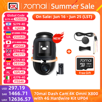 70mai Dash Cam 4K Omni X800 HDR 360° Rotating Dual-Channel Supported 4G Compatible Supercapacitor 70mai X800 Omni