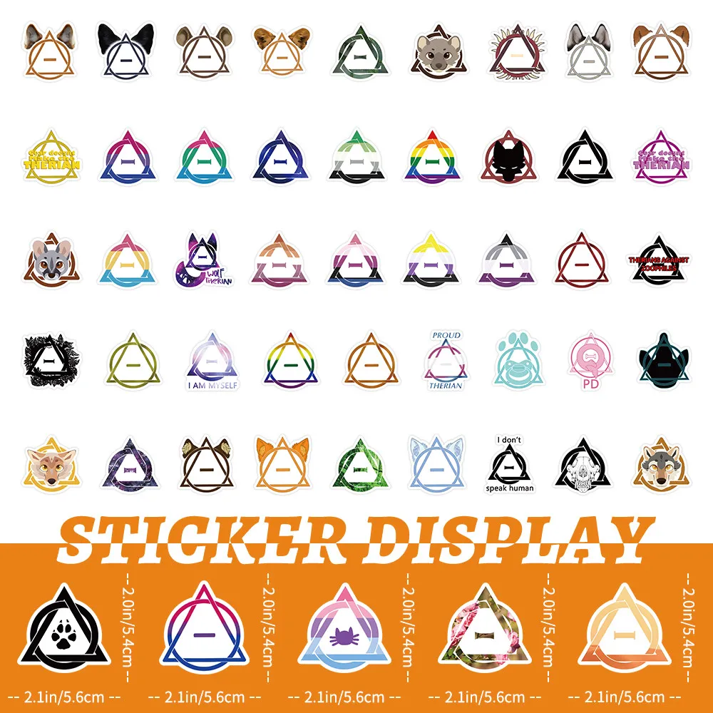 53PCS Therian Stickers - Waterproof DIY Decor for Journal, Notebook & Craft ProjectsRecordingYourLife Store