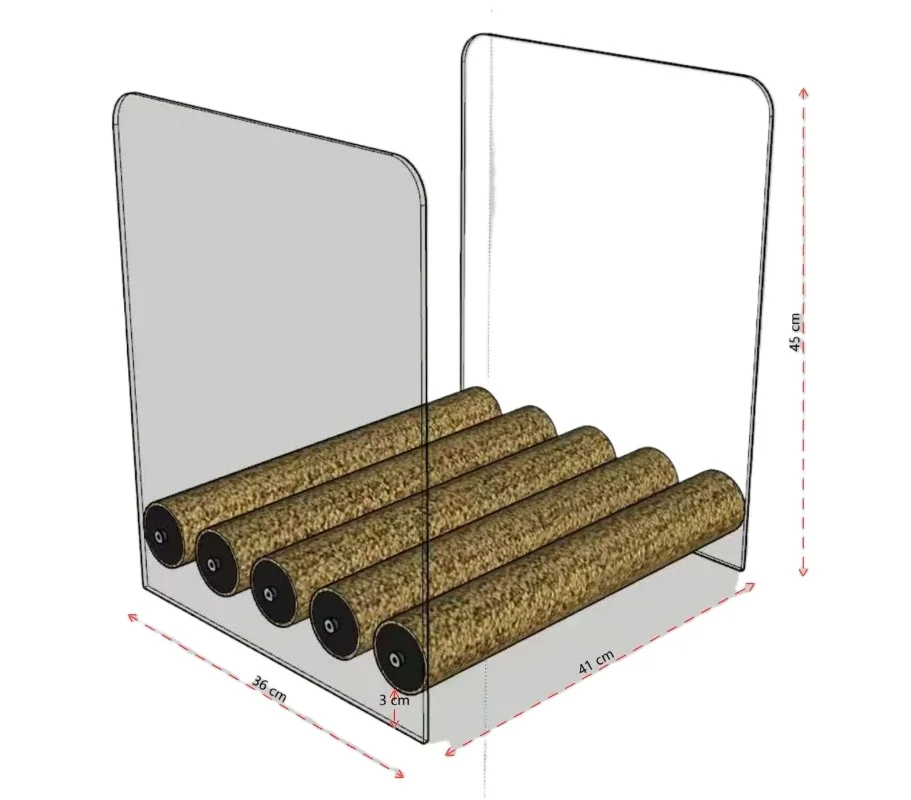 High baffle anti-cat litter bring-out device, reduce cat litter splashing, cat toy cat scratching column grinding claws