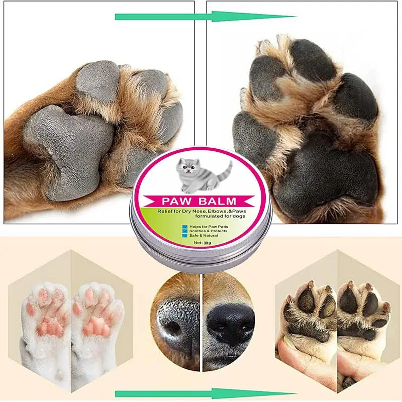 

Pets Nose Elbow Cream Wax Paw Pad Protection Oil Moisturizing Paw Cream Natural Dog Cat Paw Wax For Dry Cracked Pets Paws