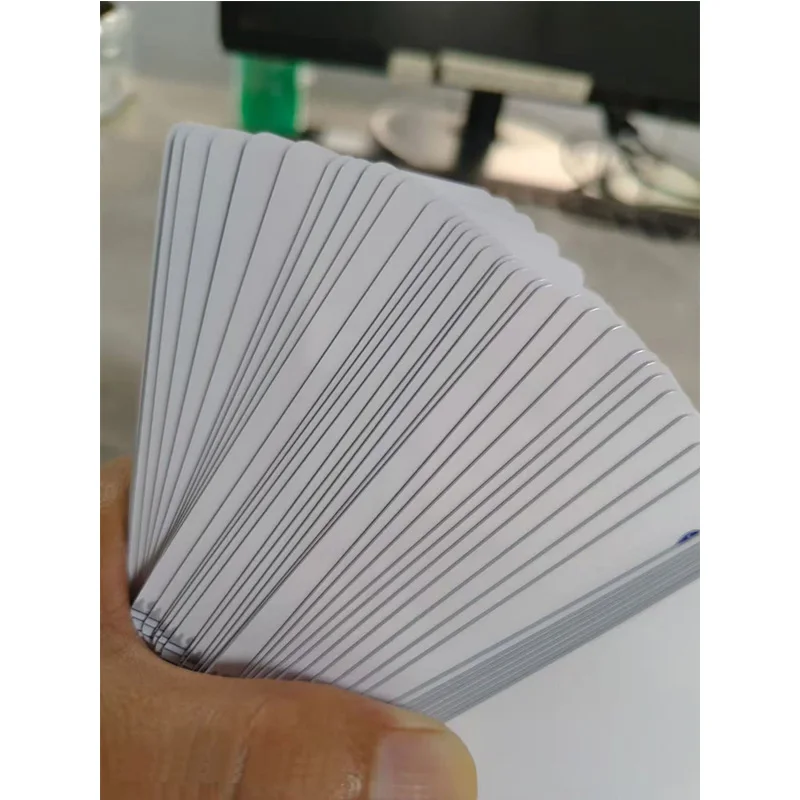 10pcs/lot Free shipping Customized size PVC RFID blank bank card with 24C02 chip smart card