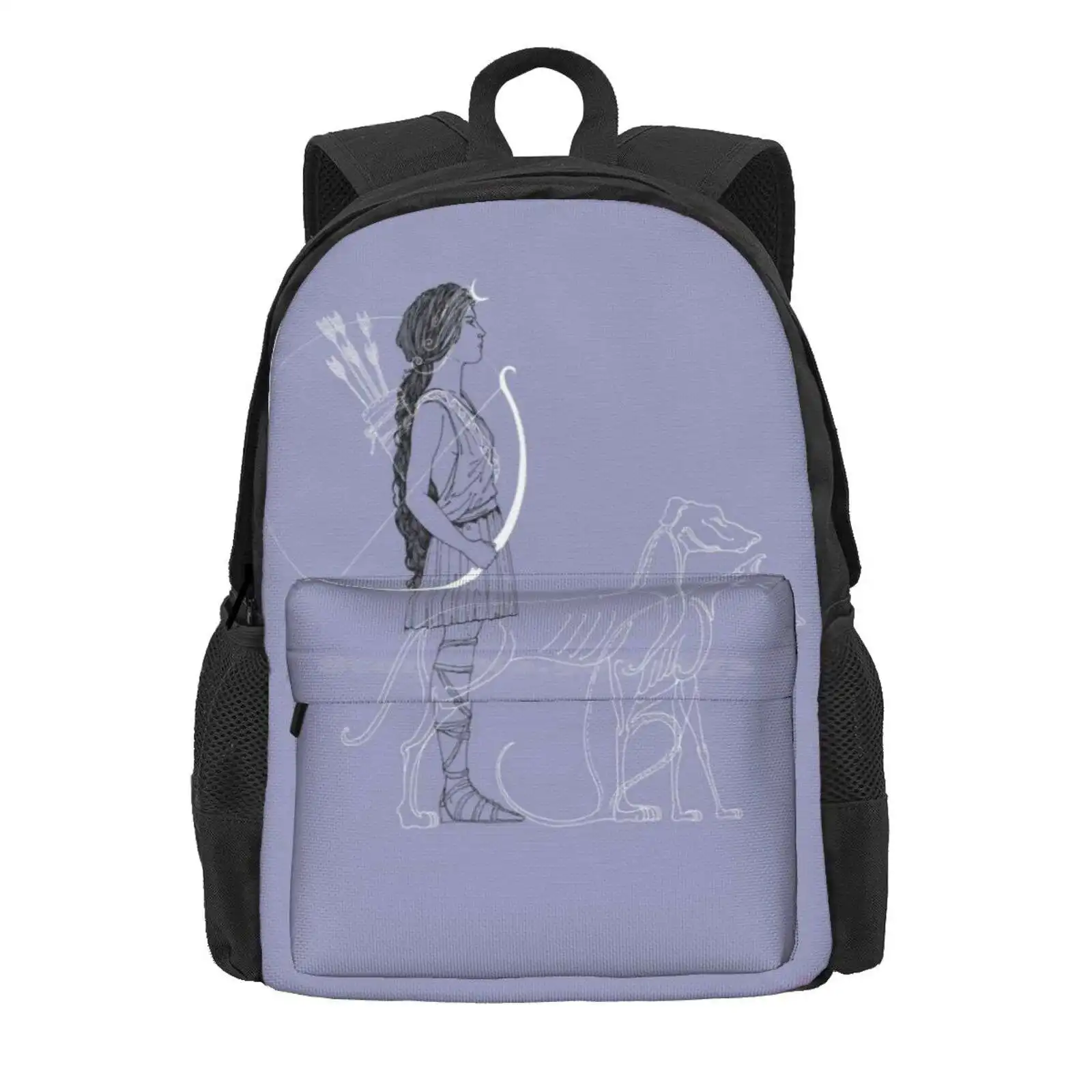 Artemis Hot Sale Schoolbag Backpack Fashion Bags Artemis Gods Goddesses Greek Mythology Huntress