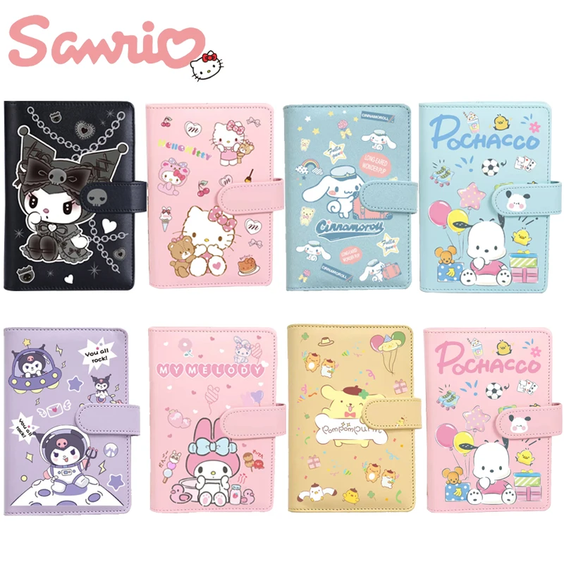 Sanrio A6 Loose Leaf Notebook Hellokitty Kuromi Pachacco Notepad Diary Planner Agenda Memo Office School Supplies Stationery