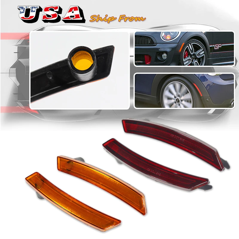 

Car Accessories Front / Rear Fender Side Marker Light Housings For MINI Cooper R55 R56 R57 R58 R59 R60 R61 2007-2016 No Bulb