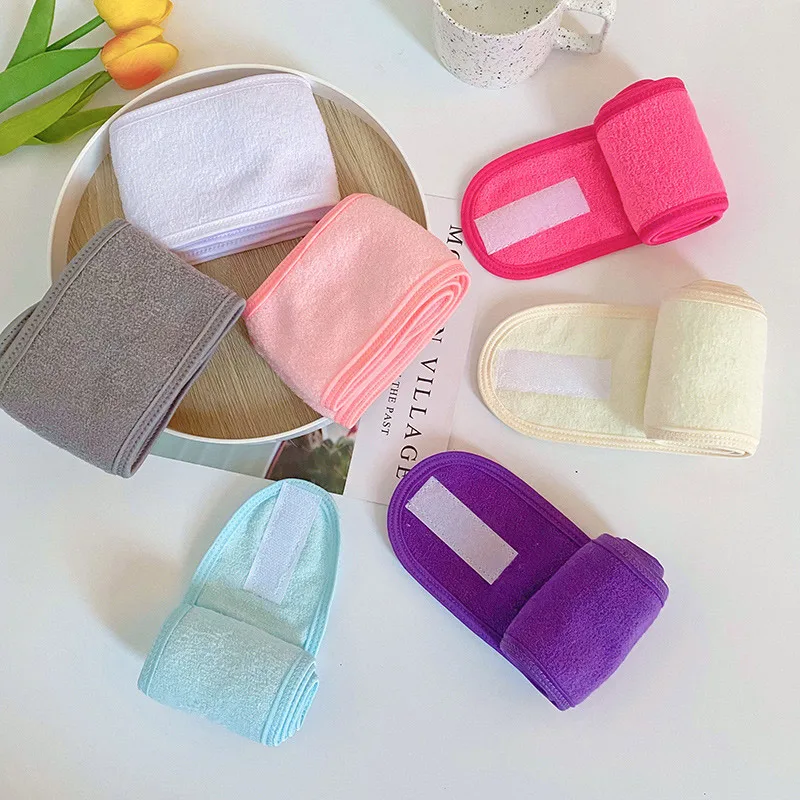 Stirnbänder zum Wickeln für Make-up, Hautpflege, Duschen, 30 Stück, Logo anpassbar, verstellbare Schal-Stirnbänder für modische Damen und Herren – Detail 12