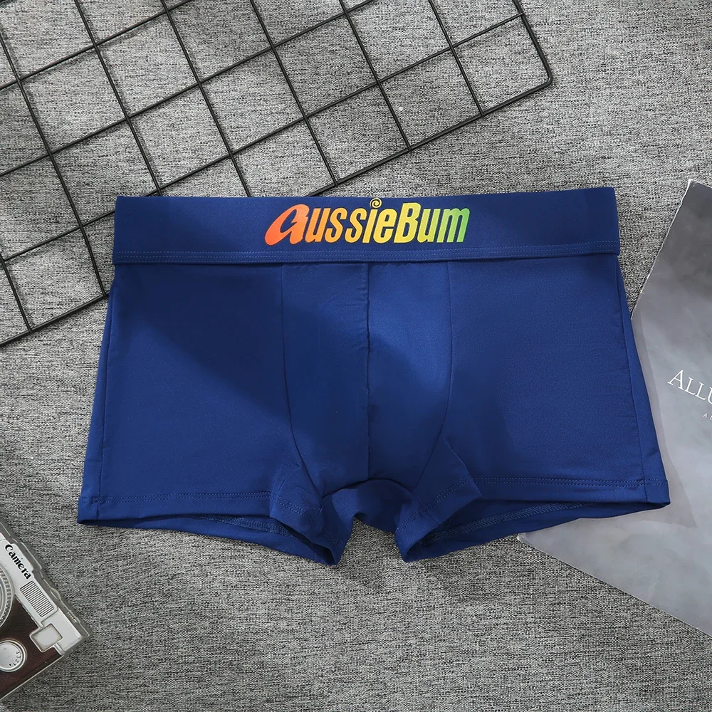 Men\'s Brand Underwear Milk Silk Comfortable Sports Boxer Briefs   AUSSIEBUM