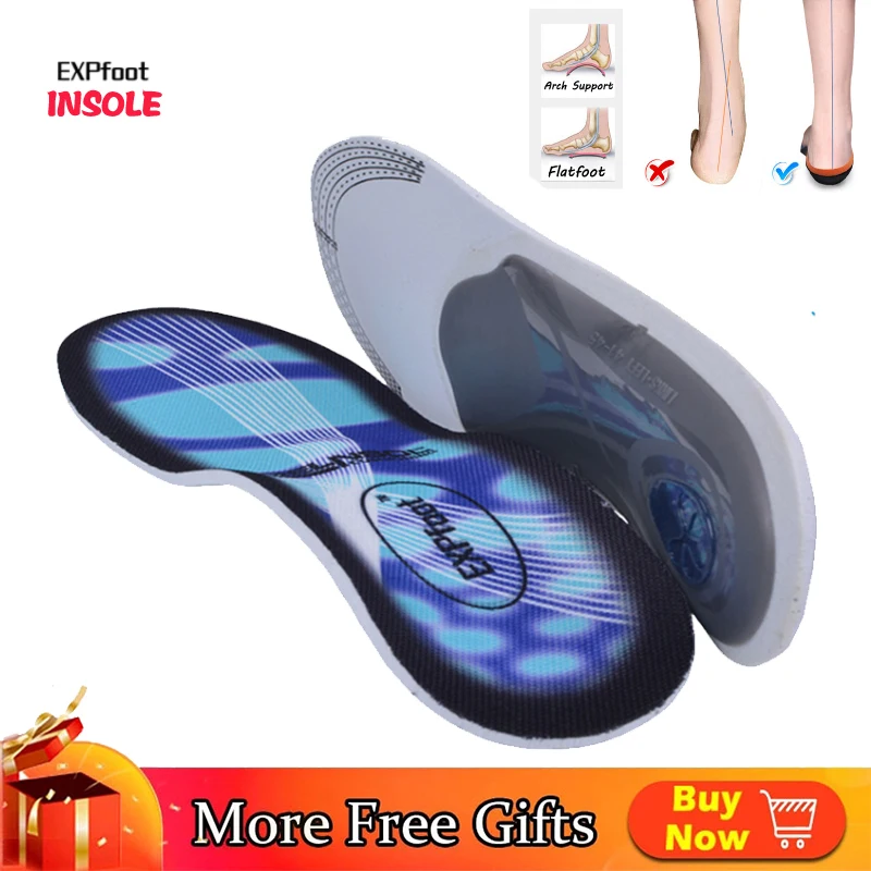 EXPfoot Orthotic Insole Arch Support Flatfoot Inserts Orthopedic for Feet Ease Pressure Plantar Fasciitis Cushion Shoes Pads