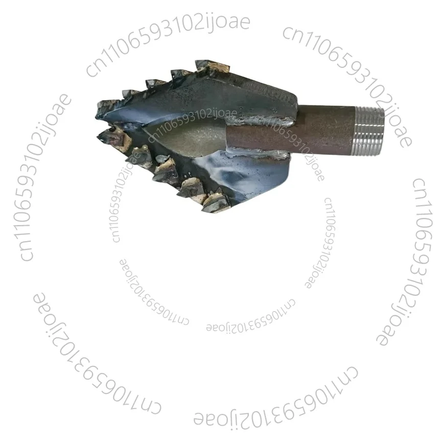 Small Water Well Drill Bit 3-Wing Alloy Head for Soil & Sand Layer 1 Inch Drill Rod Compatible with Portable Drilling Rigs