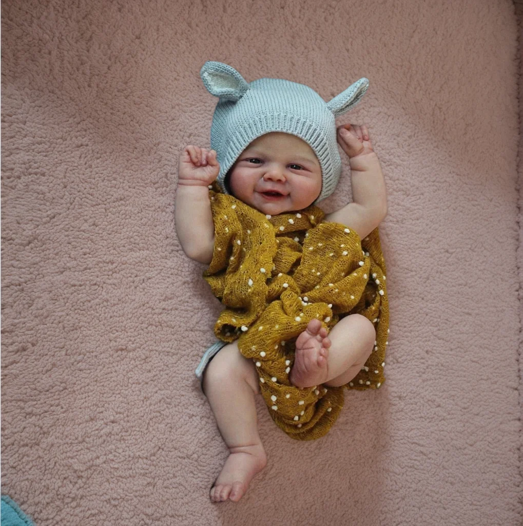 19 بوصة كامل الجسم تولد من جديد دمية طفل vivienne نابض بالحياة لمسة ناعمة محبوب الوليد دمية طفل طبقات متعددة اللوحة ثلاثية الأبعاد الجلد