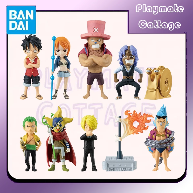 

In Stock BANDAI Original BANPRESTO WCF ONE PIECE Enies Lobby 1&2 Monkey D Luffy Nami Roronoa Zoro Usopp Anime Figure Model Toy