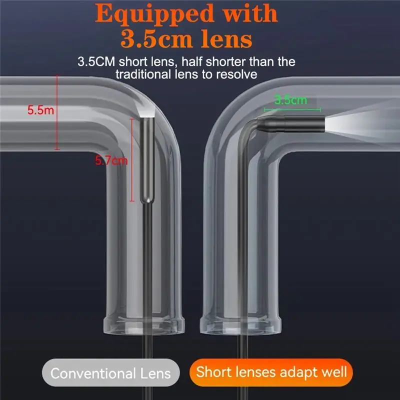 [NEW!A25P】 Handheld Industrial Endoscope Camera IP67 Waterproof HD1080P 2.4 Inch IPS Screen For Car Pipe Sewer Borescope