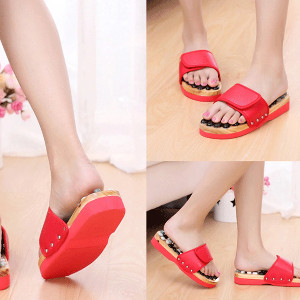 

Massage Slippers Foot Health Shoes Acupressure Jade Sandals Plantar Massager EVA PU Material Sole Arrangements Promotes Blood