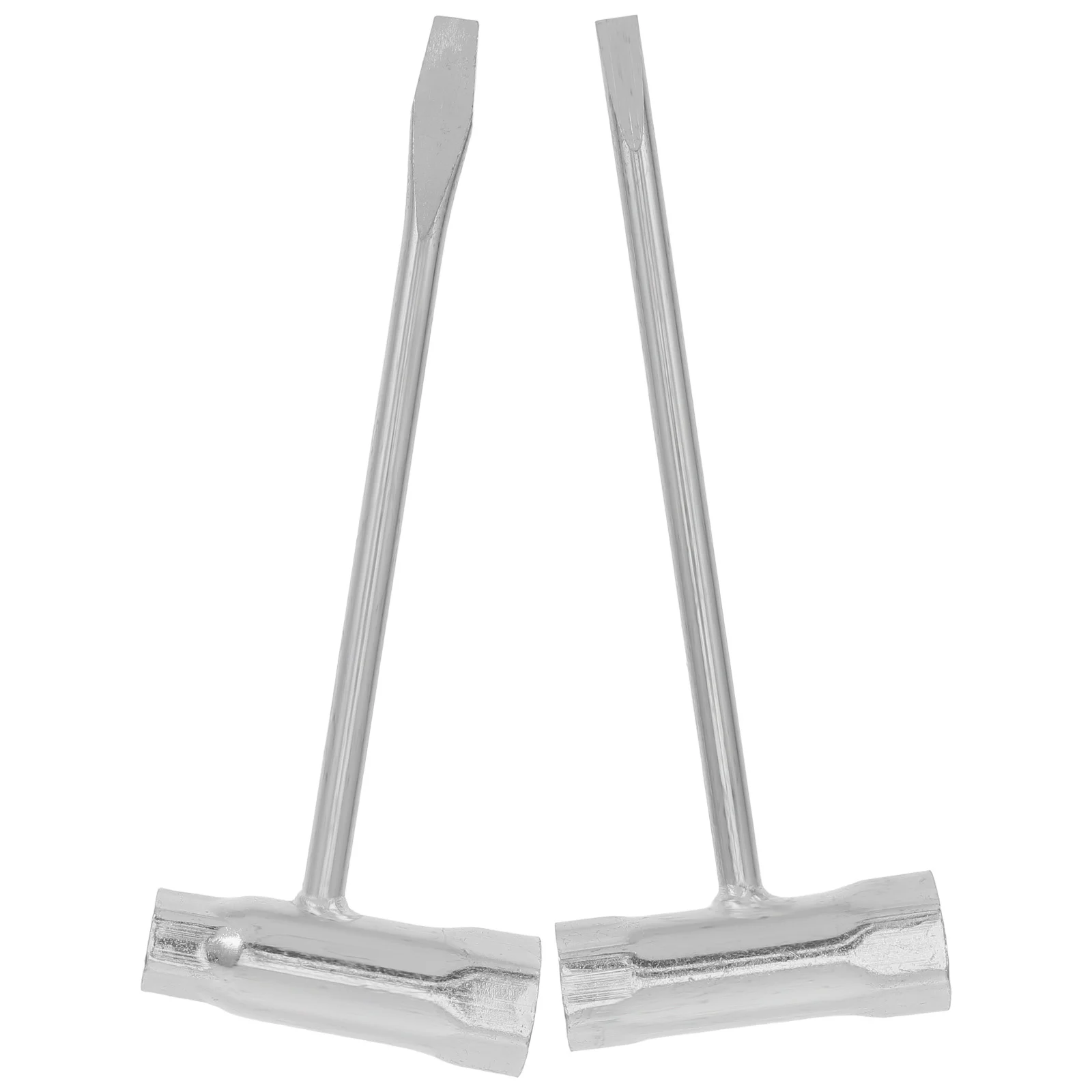 

2pcs T-Wrench Spanner Tool For Chainsaw Spark Plug Socket Wrench Replacement Metal Scrench Dual-End Thickened Barrel Compact
