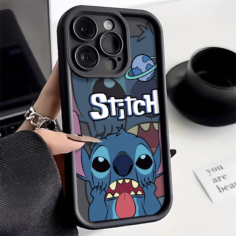 Новый силиконовый чехол Disney Cute Cartoon Stitch для iPhone 15, 14, 13, 12, 11 Pro Max XS XR X 7 8 Plus SE, мягкий защитный чехол-бампер