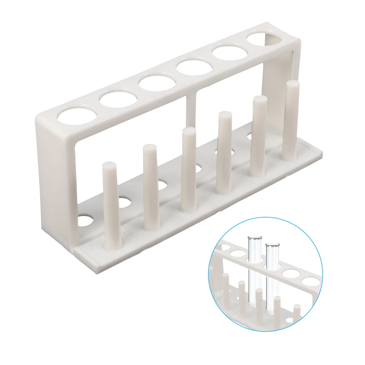 

Water Quality Test Tube Rack Plastic Holder Laboratory Organizer for School Tube Drying Countertop Stable Design