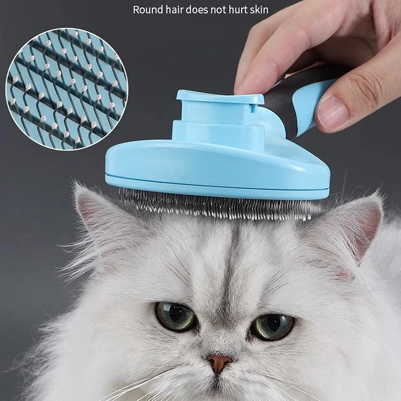 Pet Dog Brush Cat Comb Self Cleaning Pet Hair Remover Brush For Dogs Cats Grooming Tools Pets Dematting Comb Dogs Accessories