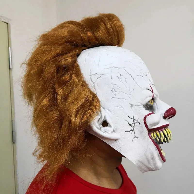 2025 aaa жуткий Пеннивайз Джокер маска косплей ужас злой демон клоун убийцы латексный шлем Хэллоуин карнавальный костюм для вечеринки реквизит
