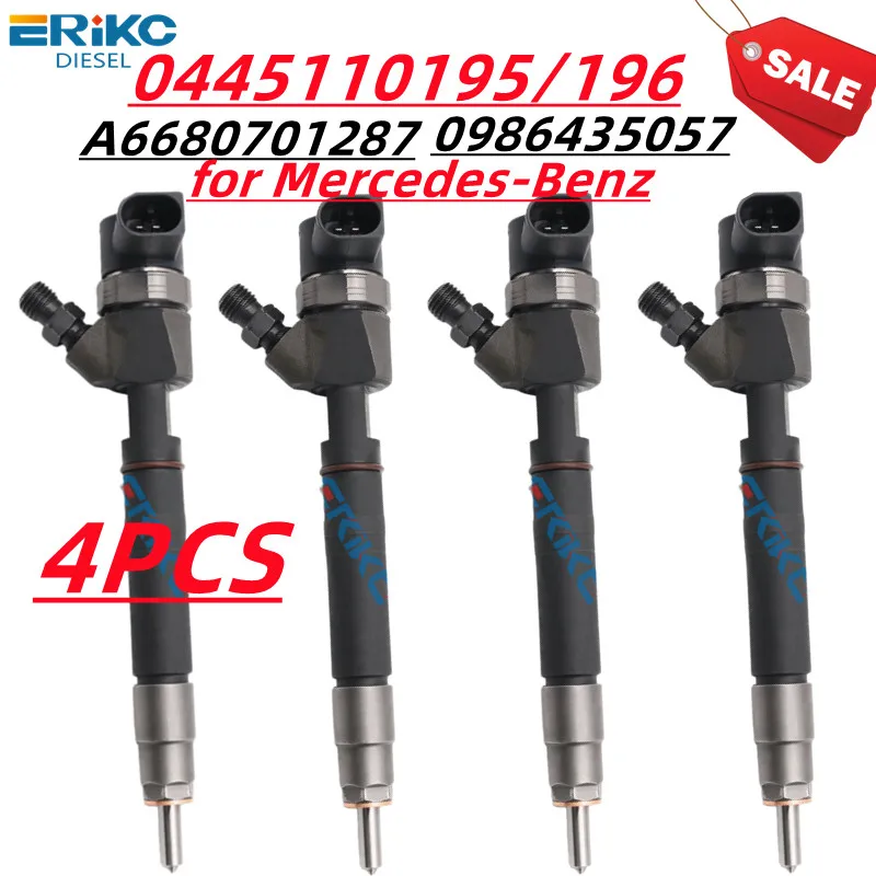 0445110196 A6680701287 Diesel Ful Injector Nozzle 0445110195 for Mercedes-Benz OM668.940 OM668.941 OM668.942 0986435057