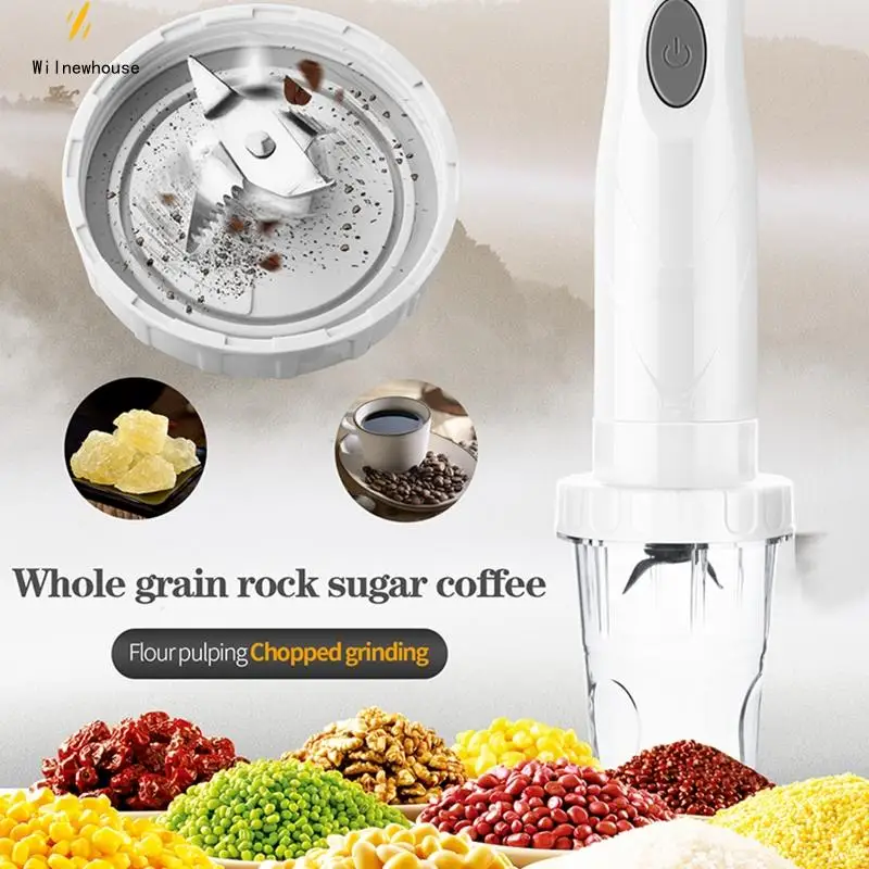 4 in 1 Immersion Hand Powerful 150W Mixer Stainless Steel Beaker Chopper Frother Whisk Dropship