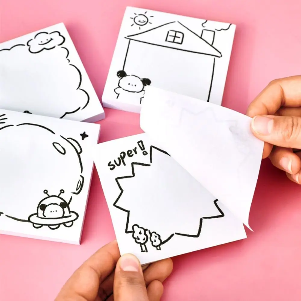 

Daily To Do Cute White Sticky Notes Creative High Appearance Level Cartoon Sticky Notes Simple Ins Memo Pad Student