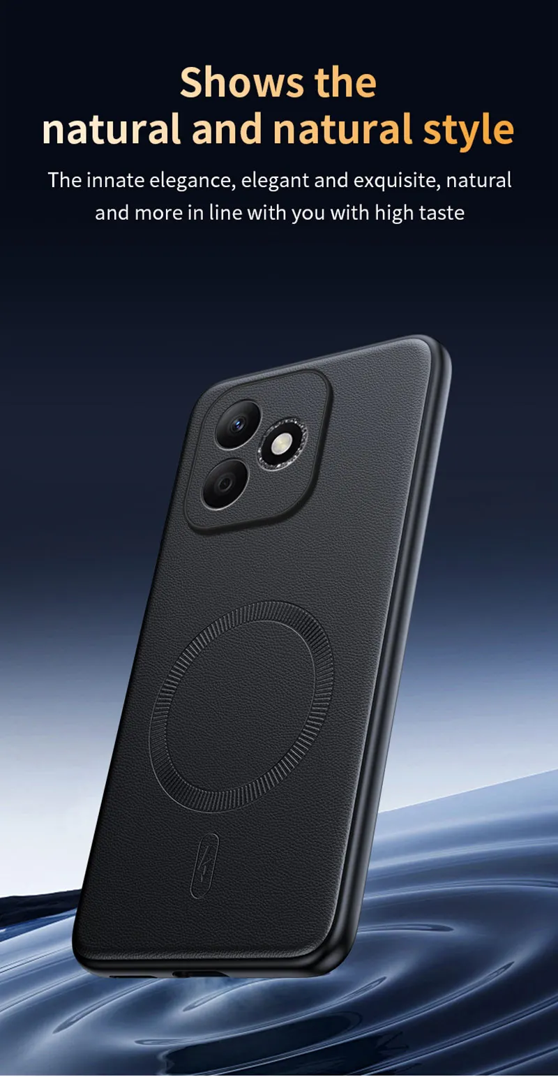 Für Honor 600 lite Hülle Magnetische Leder-Schutzhülle Anti-Fingerabdruck Rutschfeste PC+TPU Hülle Für Honor 600 lite – Detail 13
