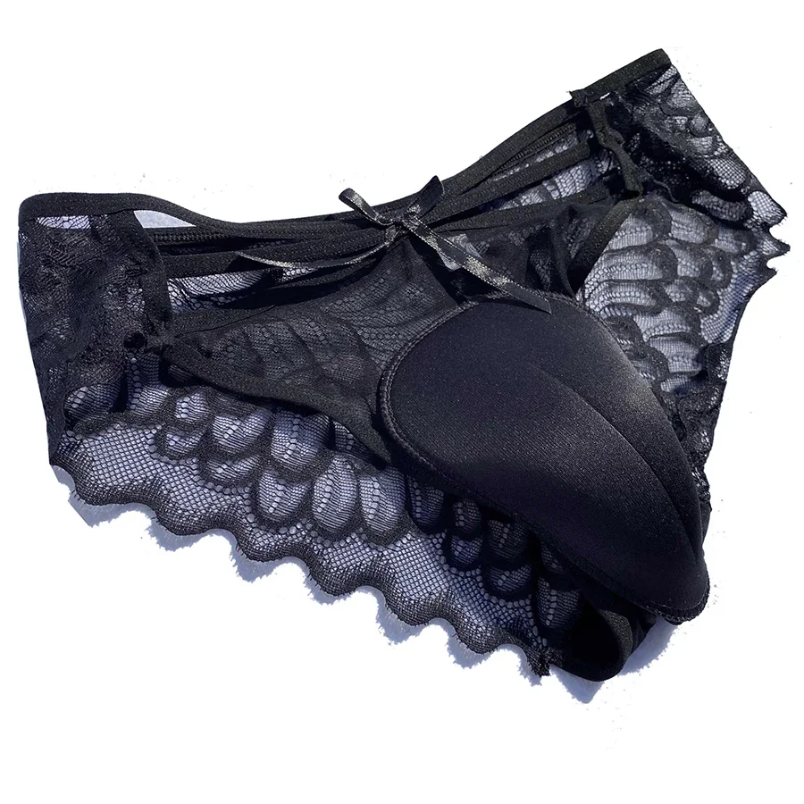 Camel Toe Control Panty Lace Hiding Gaff Underwear Crossdresser Transgender See Through Briefs Drag Queen Shemale Panties