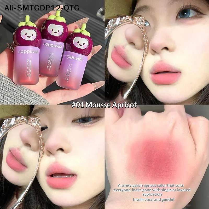 1/2 Pezzi Rossetto Opaco Cappuvini, Effetto Vellutato, Rosso Rosa, Lunga Durata, Impermeabile, Non Appiccicoso, Morbido Trucco, Effetto Nebbia