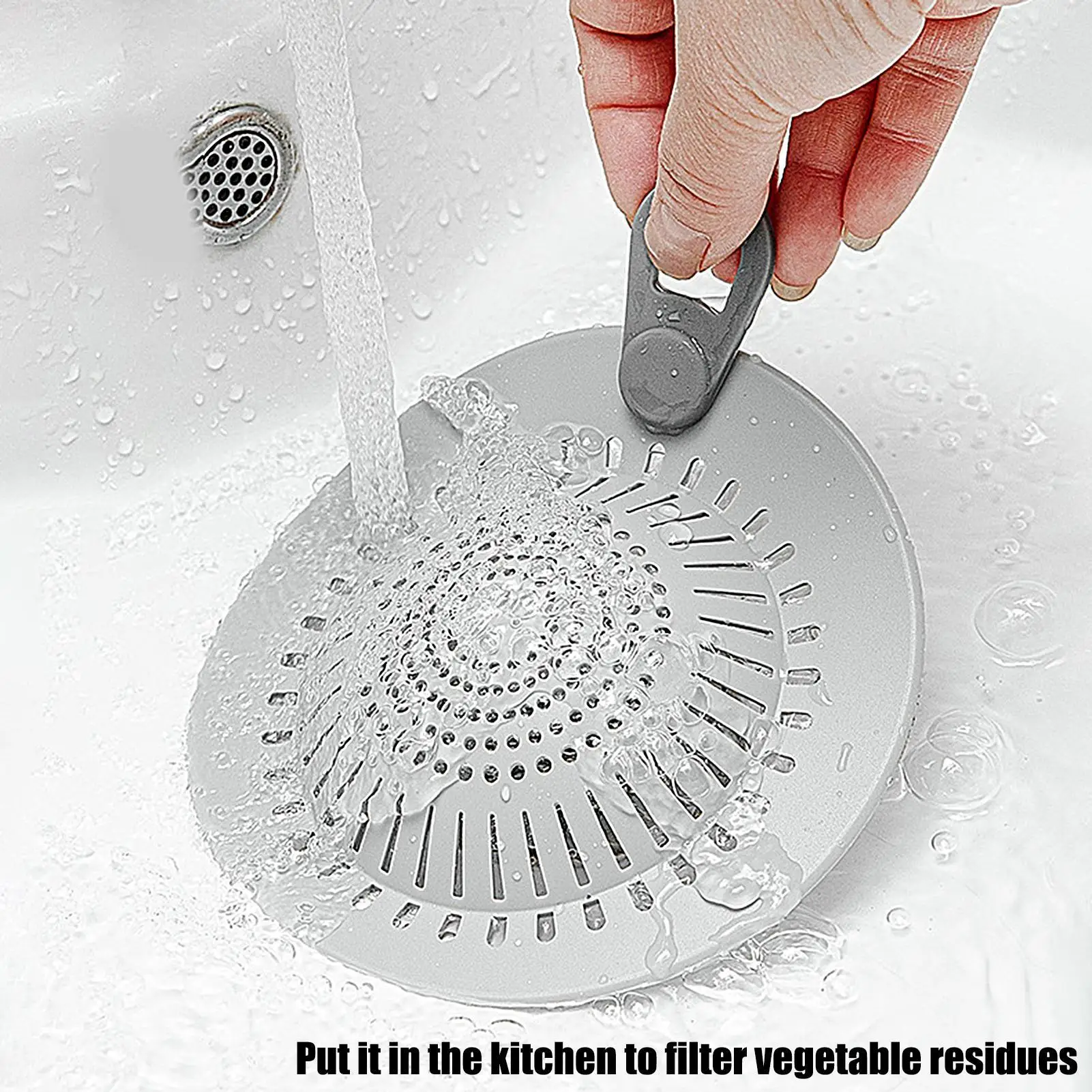 

Silicone Floor Drain Cover Bathroom Sewer Drain Barrier hair High convex drainage Filter Anti-Blocking Sink Cover Drain Mat