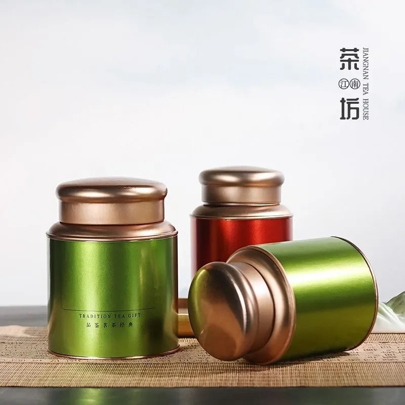 [Storage tank] small set large universal red grandfather 'is tea plate sealed empty tin box with sto