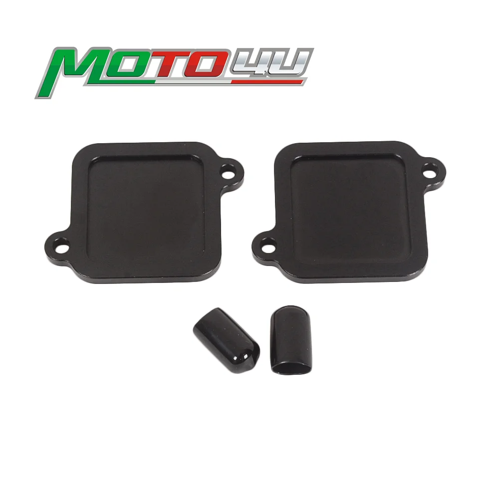 For Ducati Panigale V4 2PCS Aluminum Smog Block Off Plates Cover Fit Motorcycle Accessories