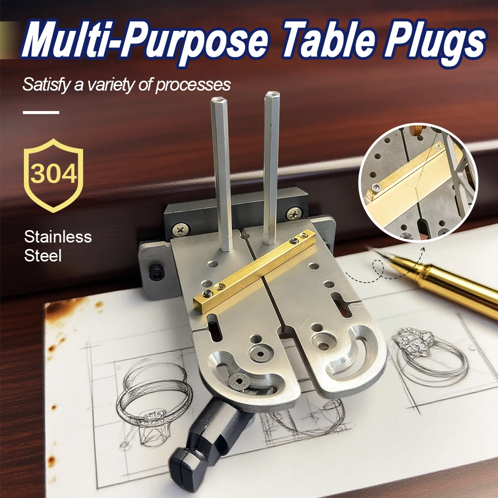 

Multi-Function Desktop Clamp Jewellery Metalworking Table Bracket Durable 304 Stainless Steel Clamp Vise Clamp DIY Fixed Tool