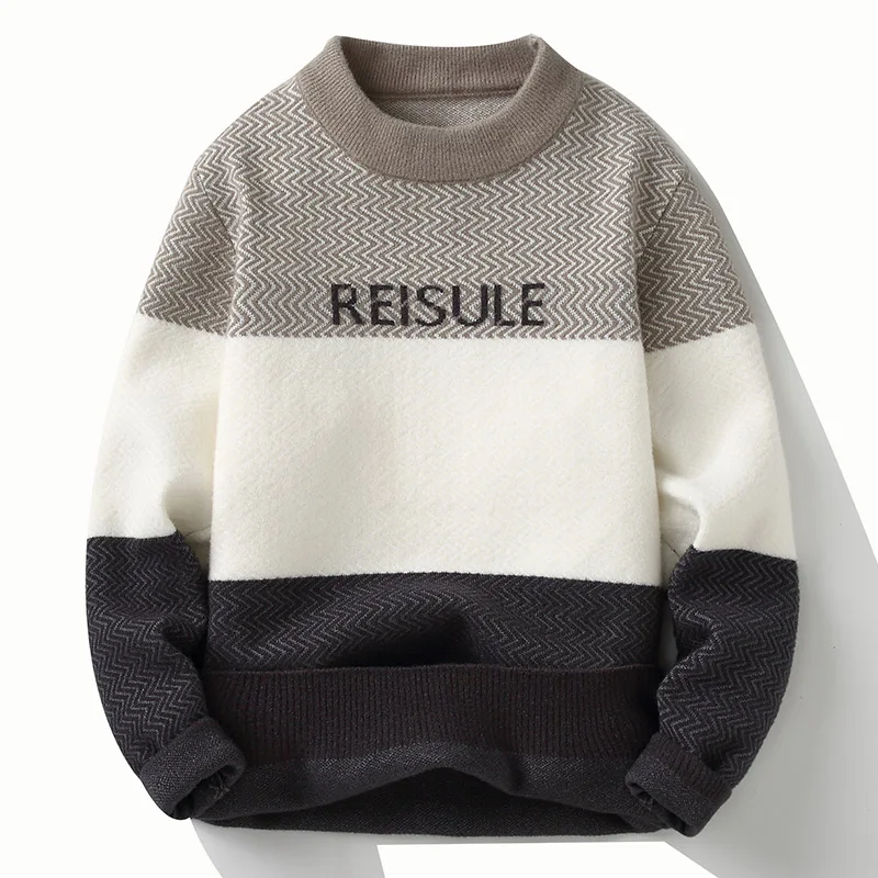 بلوفرات غير رسمية سترة رجالية للرجال ملابس للرجال ربيع الرجال قميص العرق الشارع الشهير متماسكة الخريف موضة Hombre الدافئة الصلبة