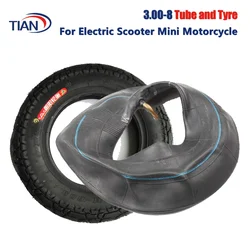 3.00-8 Tire Tube Tyre 3.00-8 / 300-8 6PR + 3.00-8 Inner Tyre for Gas and Electric Scooters Mini Motorcycle Warehouse Vehicles