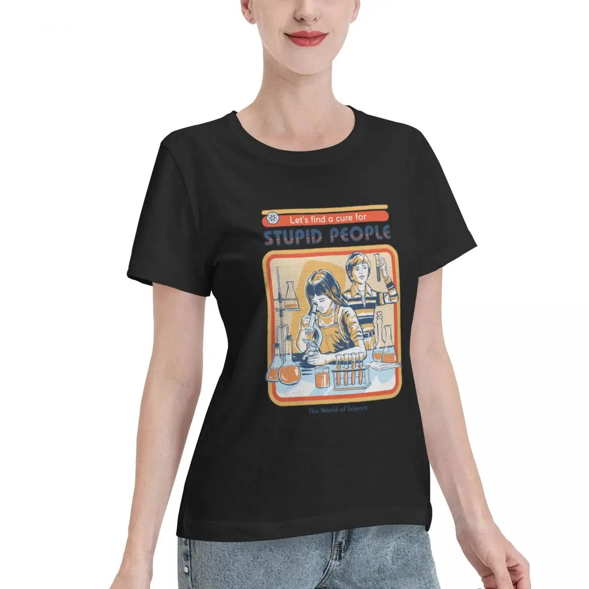 Ootd Favorite A Cure For Stupid People Oversized Women's T-shirt Urban Loose Women Tshirt