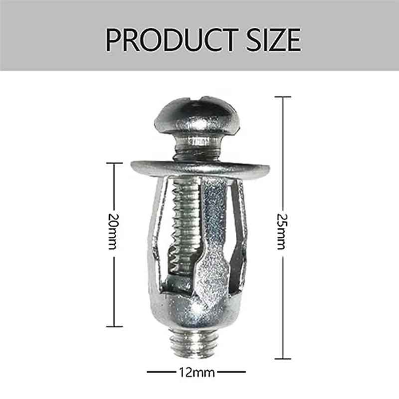 Expansie Schroef Bloemblaadje Moer, M4 X 20 Bloemblaadje Vorm Metalen Moer Jack Noten Bloemblaadje Voor Holle Muur Ijzer Plastic Dun Metaal Dun Duurzaam A