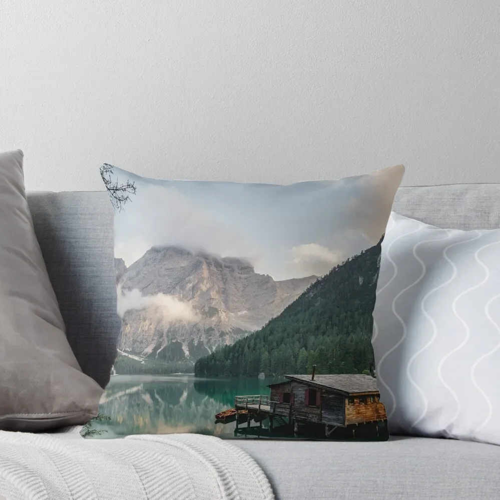 

Live the Adventure - Lago Di Braies VII Throw Pillow Luxury Living Room Decorative Cushions Christmas Covers For Cushions pillow