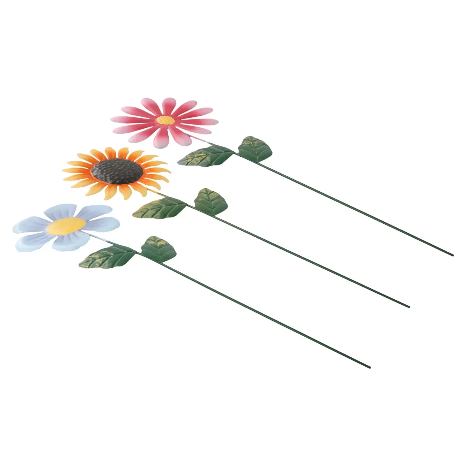 For Patio For Garden Metal Sunflower Decoration Sunflower Garden Stake Outdoor Garden Multipal-color Colourful Metal Design
