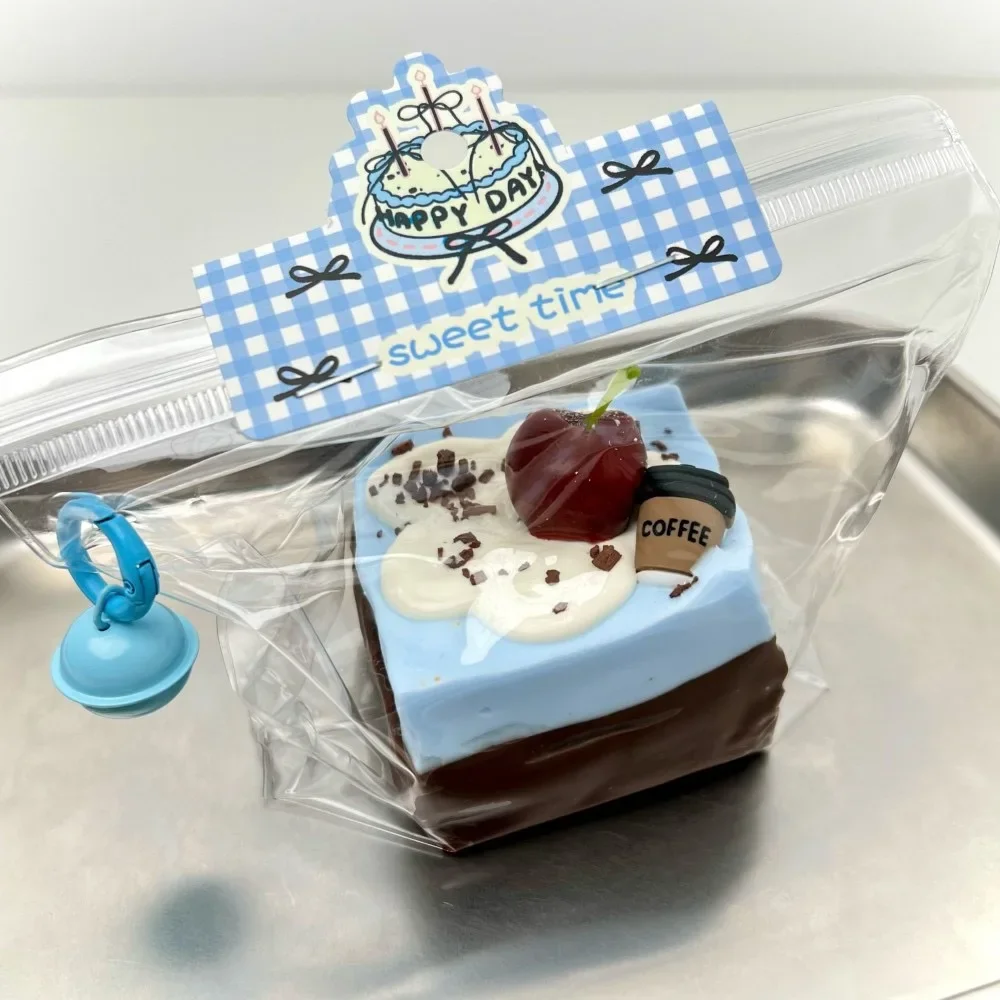 

Food-Grade Silicone Cherry Sea Salt Brownie Slow-Resilience Dry Clay Squeezable Fun Stress Relief Gadget