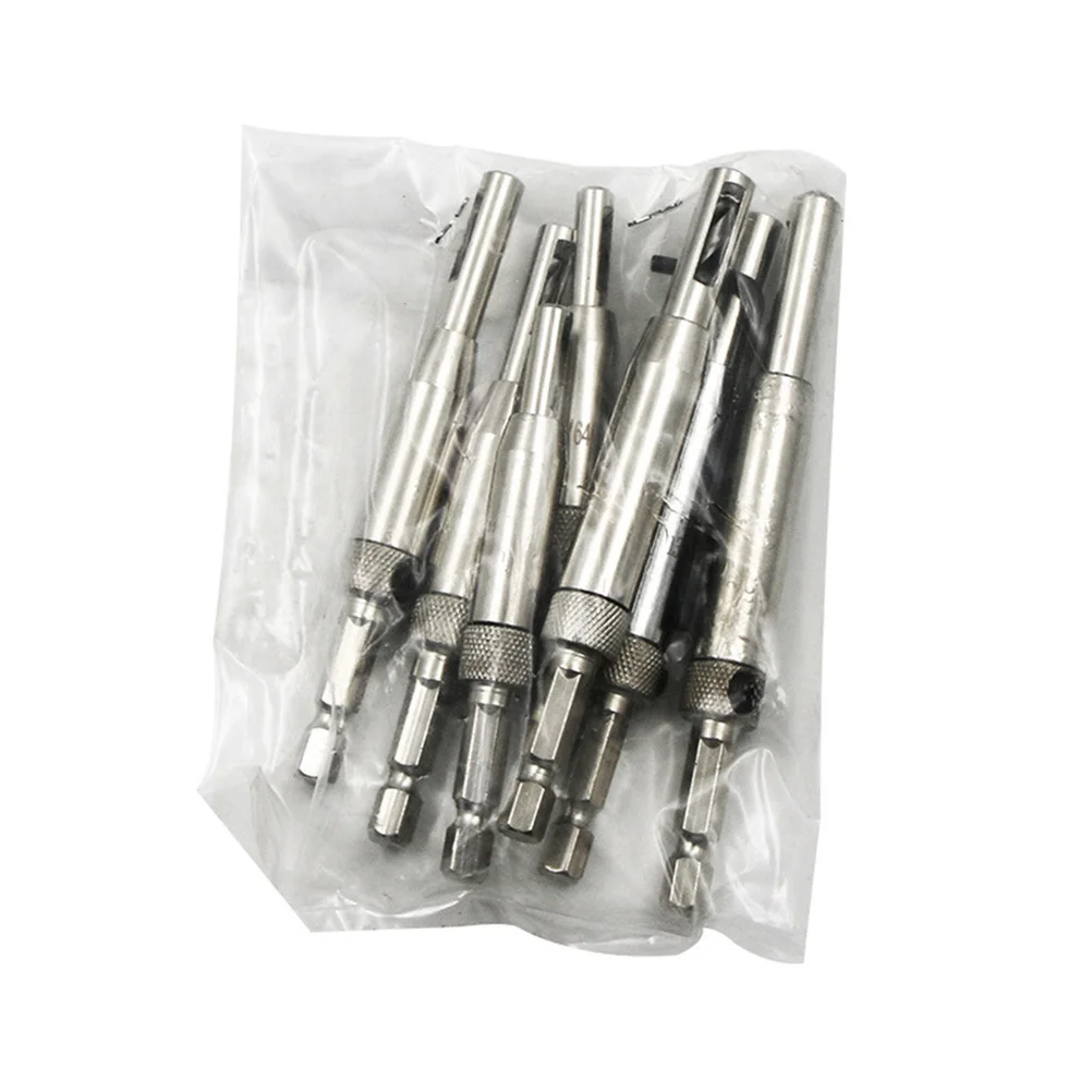 

7Pcs Self Centering Hinge Drill Bit Set Hex Spring Loaded Guide for Door Cabinet Hinges Precise Positioning Center Drill Bits