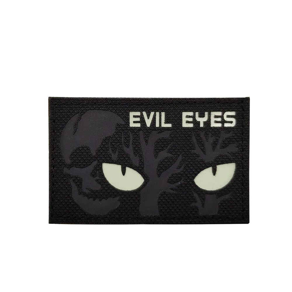 PVC/IR/Cloth Tactical Patch Eagle Eye CAT EYE Combat Glow In Dark GITD Tag Badge for Tactical Helmet Bag Jacket UNIFO