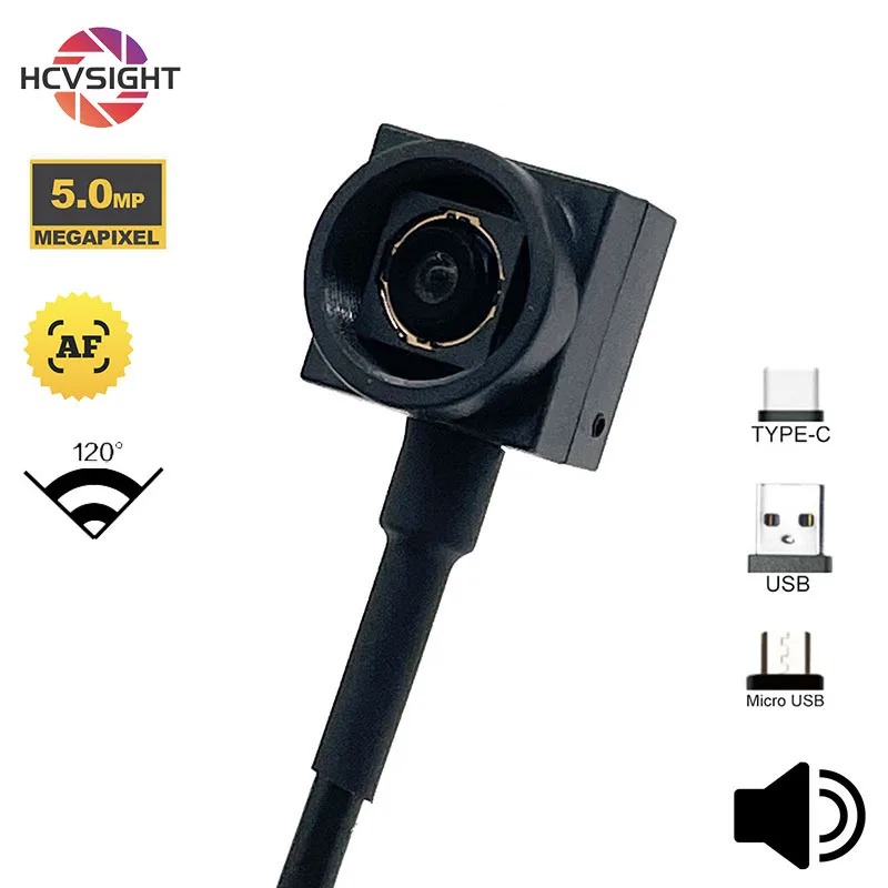 

AF AutoFocus Mini 15*15mm 30fps 5MP High Speed Webcam Wide Angle Mini Usb Camera Audio Video Web Computer Laptop Webcam