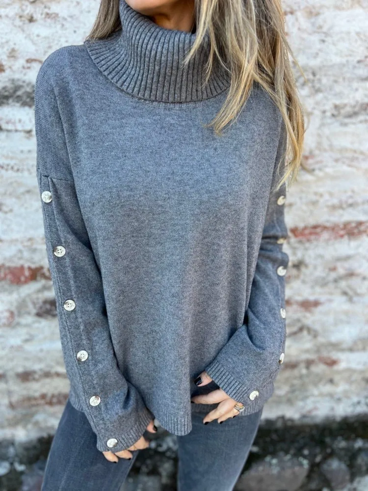 

New Fall And Winter Casual Women's Sweater,Elegant Women's Sweaters,Women's Turtleneck,pullovers Women,Woman Clothes,Knitted Top