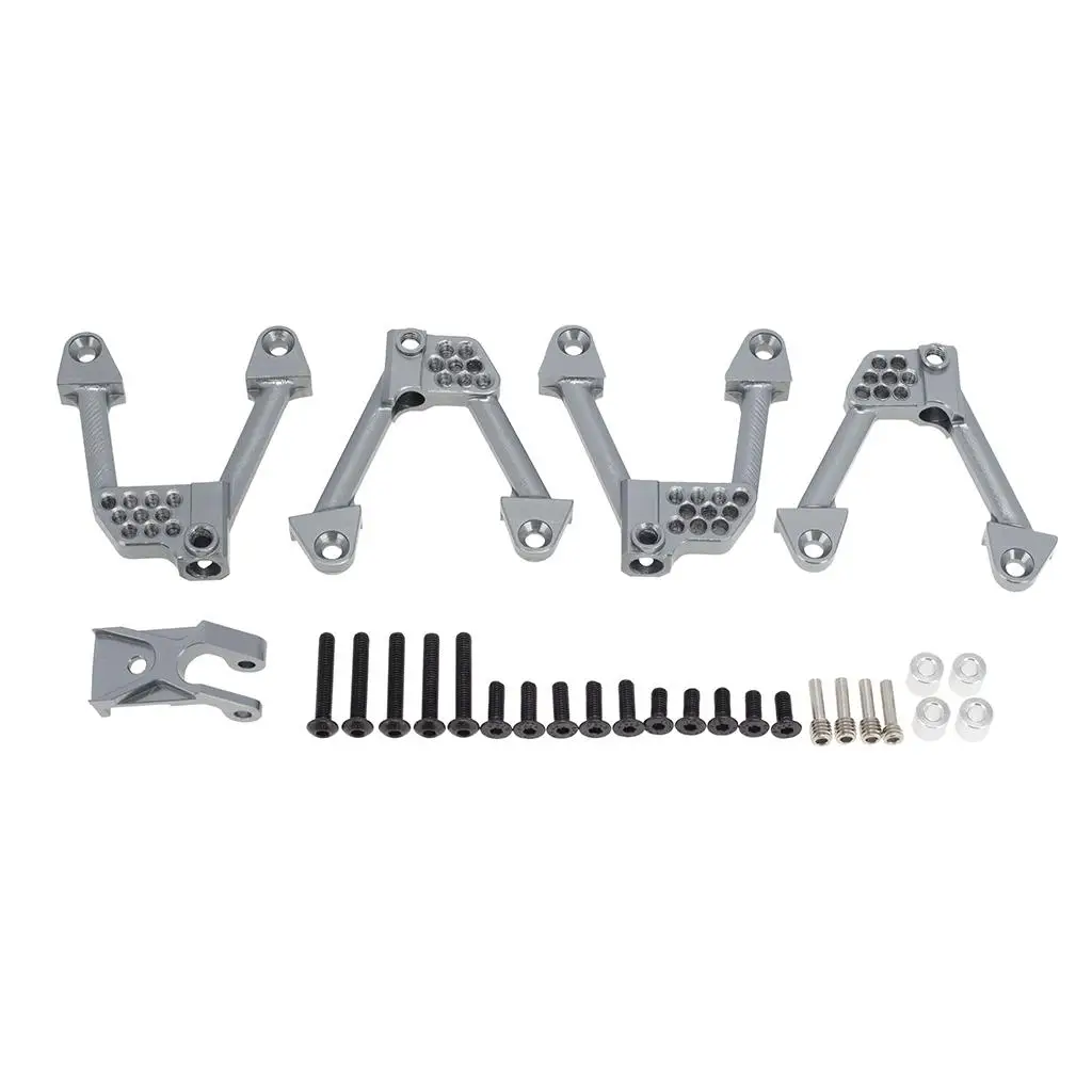 4PCS Metal Front & Rear Shock Towers Mount for Axial SCX10 II 90046 1/10 RC Crawler Car Upgrade Parts
