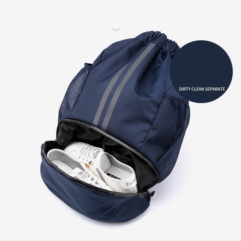 Sport Basketball Soccer Gym Bags for Men/Women,Drawstring Backpack with Ball and Shoe Compartment,Simple Design Shoulder Bags