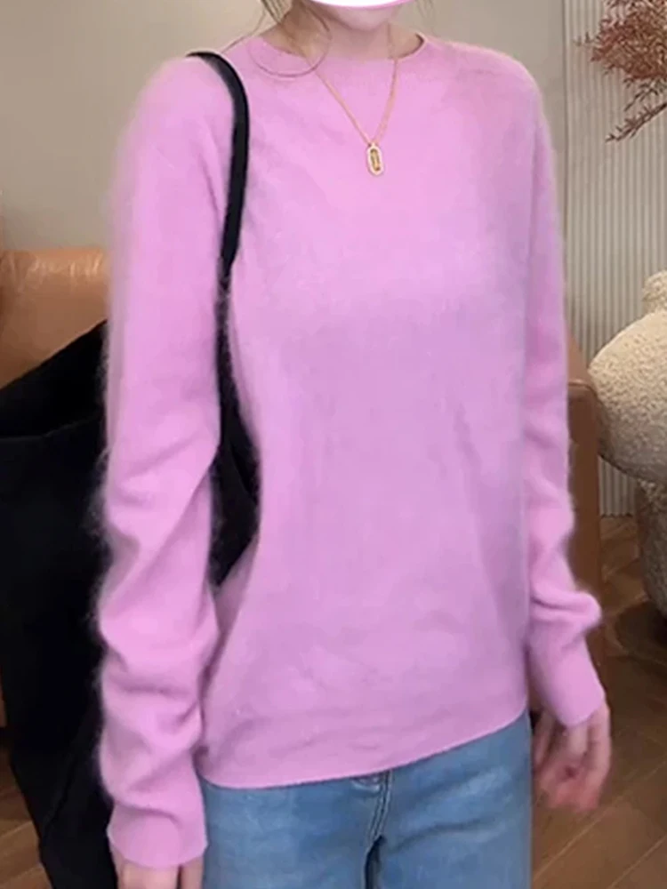 

Slimming Effect Loose Long Sve Sweater for Women Color Cute Casual Versatile Base Layer irt Autumn New Arrival