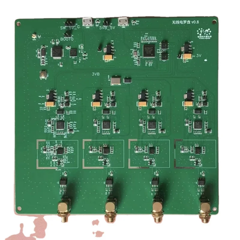 KerberosSDR 60MHz-800MHz V0.8 Outperforming Radio Compass Motherboard